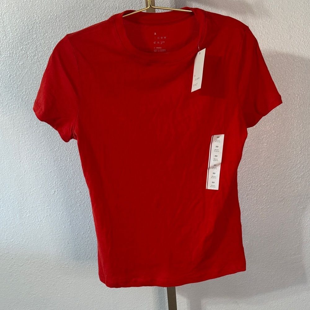 a new day Bright Red Top